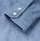 MAN 1924 - Cotton-Chambray Shirt - Blue