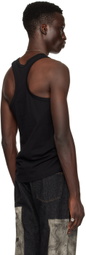 YOHJI YAMAMOTO Black Print Tank Top