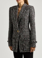Balmain Metallic Bouclé Tweed Blazer Multicoloured 1