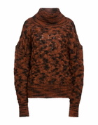 Manila Grace Womens Turtleneck Rust