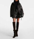 Nour Hammour Barrel leather shorts