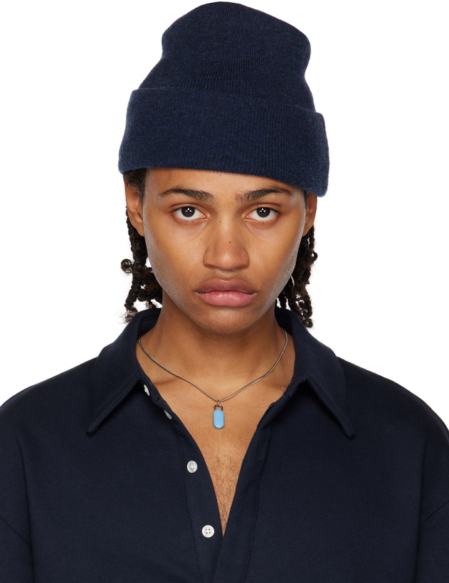 Photo: K.NGSLEY SSENSE Exclusive Navy BB Beanie