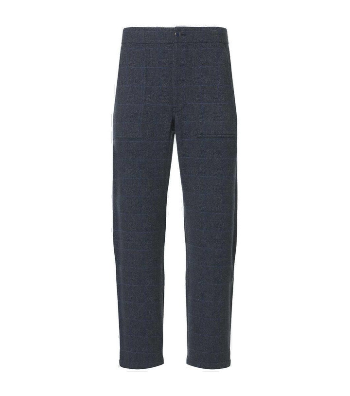 Photo: God's True Cashmere Herringbone checked cashmere straight pants