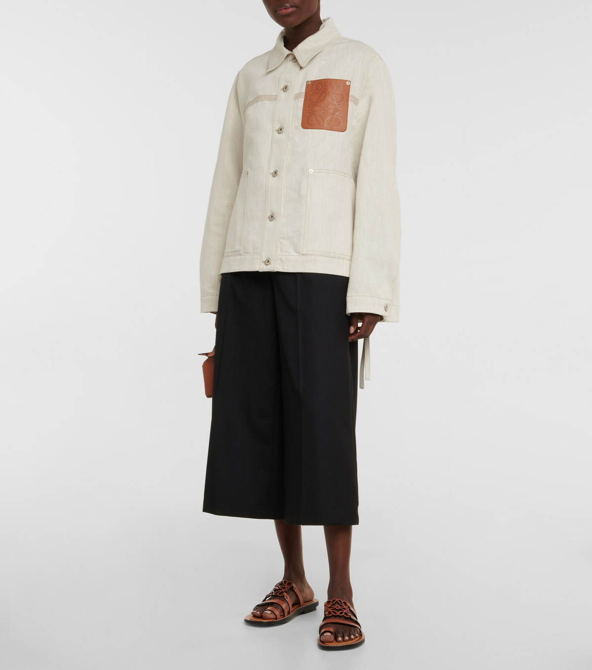 【LOEWE】関税込☆コットン&リネン アナグラム ジャケット Loewe - Anagram cotton and linen jacket Loewe