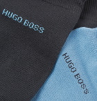 Hugo Boss - Two-Pack Stretch Cotton-Blend Socks - Blue