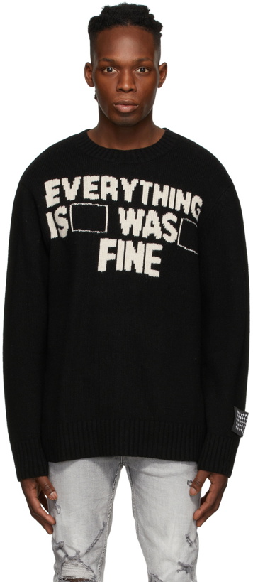 Photo: Ksubi Black Im Fine Knit Crewneck