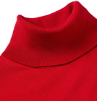 Mr P. - Slim-Fit Merino Wool Rollneck Sweater - Red