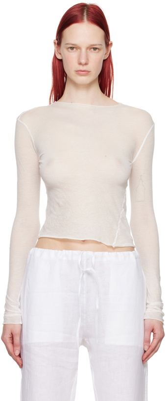 Photo: Gabriela Coll Garments SSENSE Exclusive White No.211 Long Sleeve T-Shirt