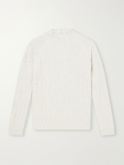Inis Meáin - Stranded Sailor Merino Wool and Cashmere-Blend Sweater - Neutrals