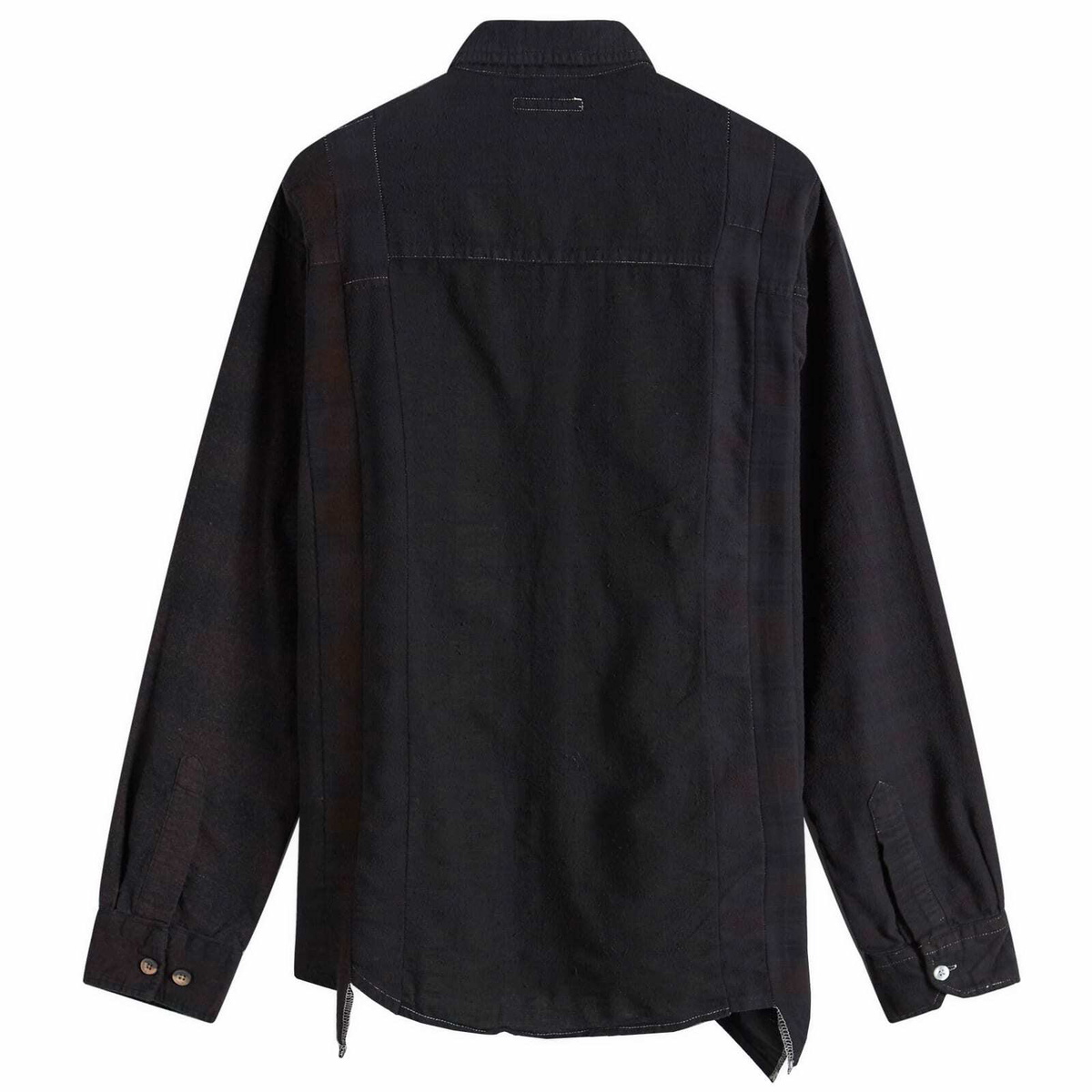 Needles シャツ 黒 M Needles 7 Cuts Over Dye Flannel Shirt in Black Needles