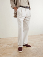 George Cleverley - Joey Nubuck Penny Loafers - Brown