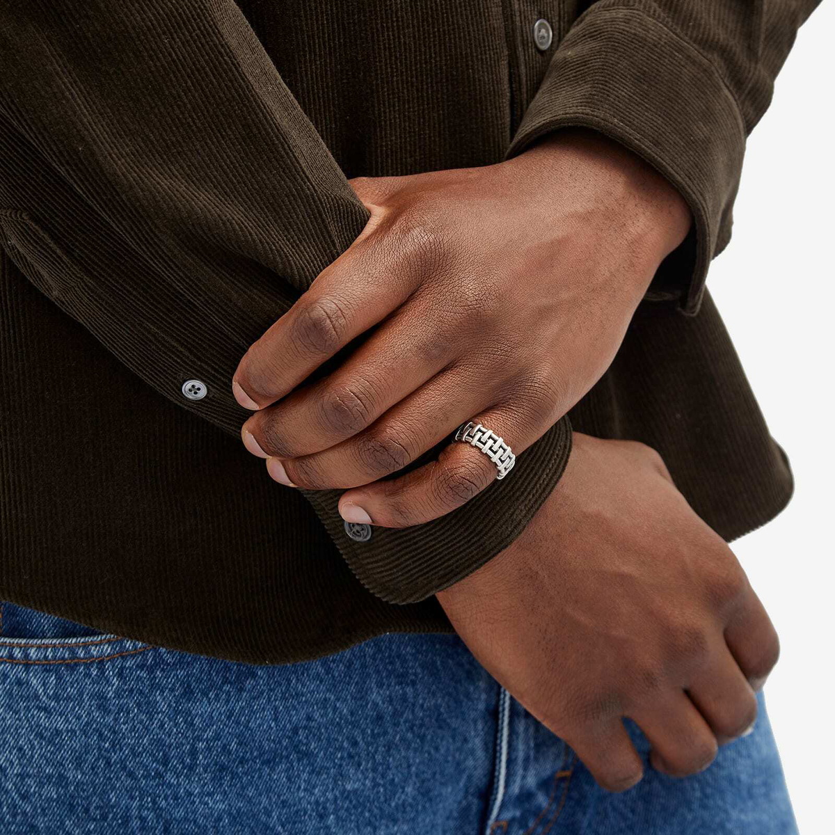 Serge DeNimes Men's Cage Ring in Silver Serge DeNimes