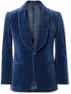 Kingsman - Cotton-Velvet Tuxedo Jacket - Blue