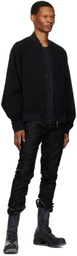 Label Under Construction Black Parabolic Zip Seam T-Shirt