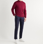 HUGO BOSS - Diluca Virgin Wool and Lyocell-Blend Mock-Neck Sweater - Burgundy