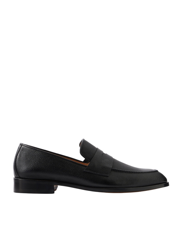Photo: Mr P. - Alder Full-Grain Leather Penny Loafers - Black