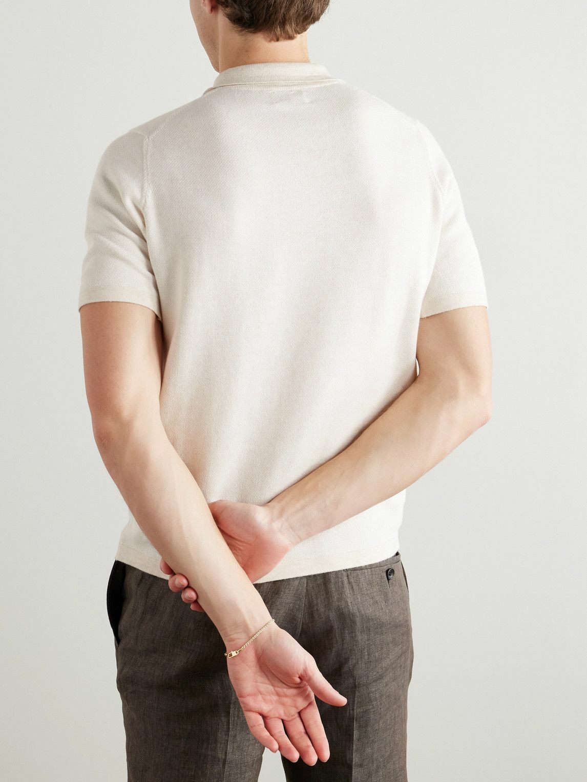 Kingsman - Birdseye Cotton Polo Shirt - Neutrals