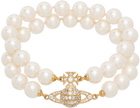 Vivienne Westwood White Pearl Graziella Bracelet