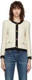 Saint Laurent Off-White Tweed Jacket