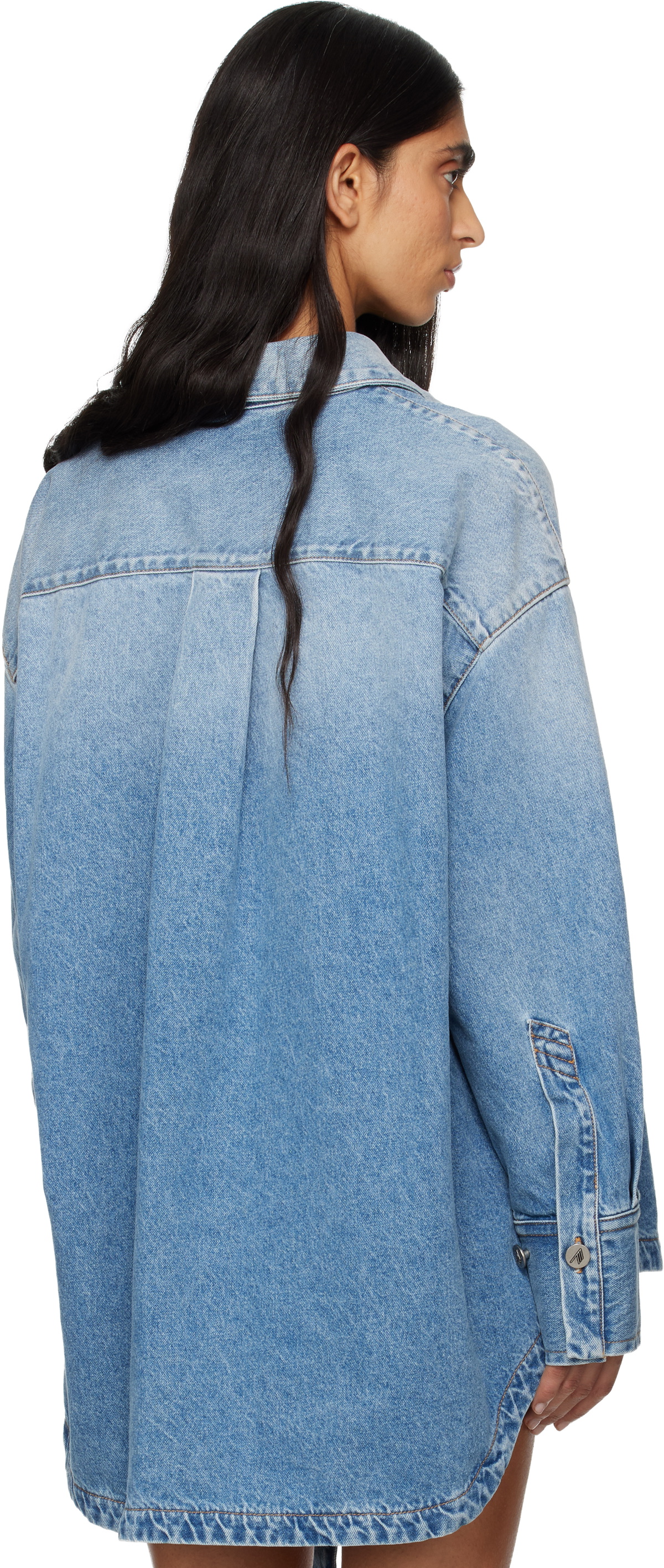 The Attico Blue Diana Denim Shirt