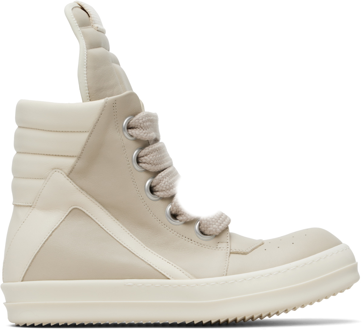 Rick Owens Off-White Jumbo Laced Geobasket Sneakers Rick Owens