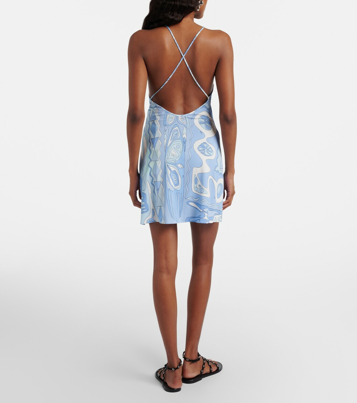 Pucci Angoli draped satin jersey minidress