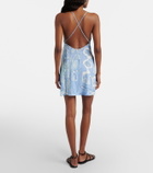 Pucci Angoli draped satin jersey minidress