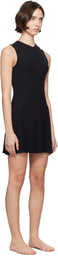 SKIMS Black Soft Lounge V Neck Tank Minidress