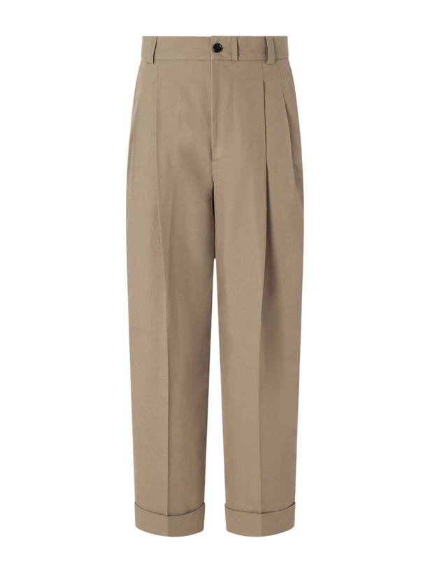 Photo: Margaret Howell - Straight-Leg Pleated Cotton-Drill Trousers - Brown