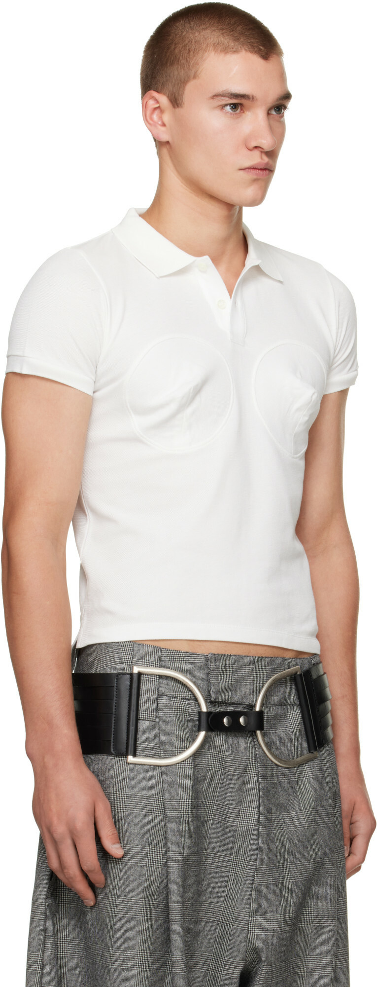 VAQUERA Off-White Bullet Bra Polo