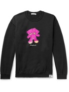 FLAGSTUFF - Printed Fleece-Back Cotton-Blend Jersey Sweatshirt - Black