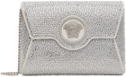 Versace White Crystal 'La Medusa' Envelope Bag
