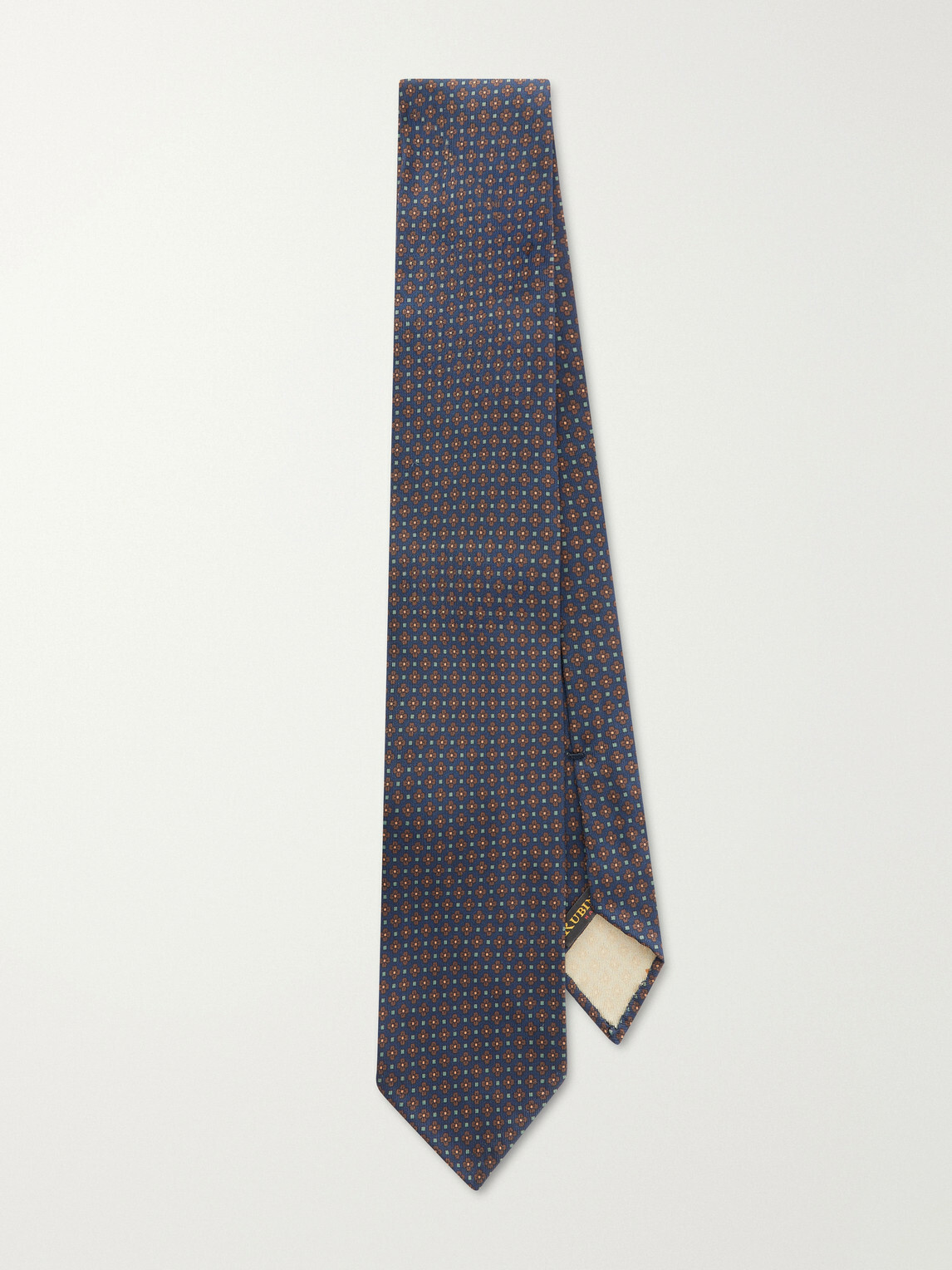 Rubinacci - 8cm Printed Silk-Twill Tie - Blue