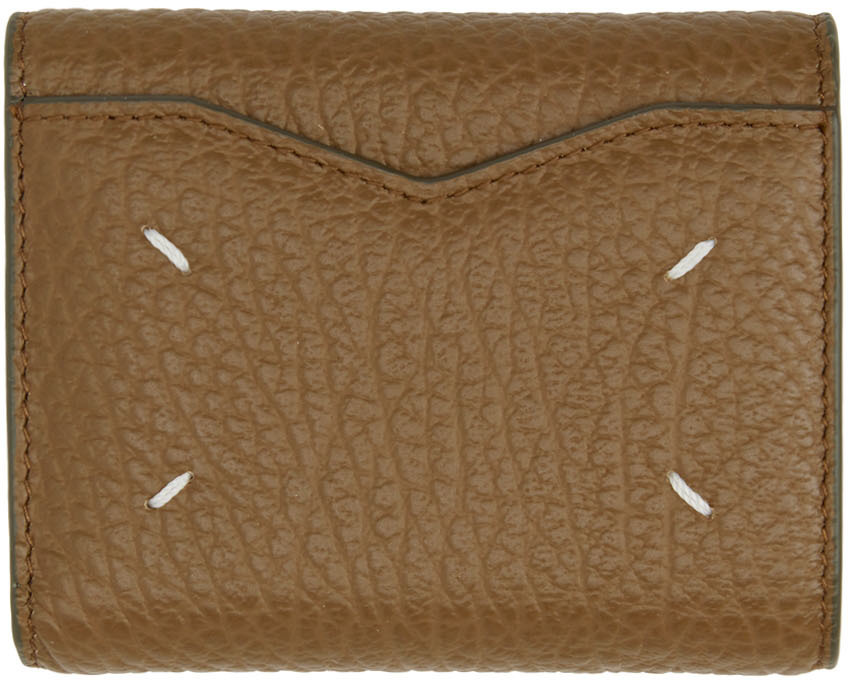 Maison Margiela Brown Leather Envelope Trifold Wallet Maison Margiela