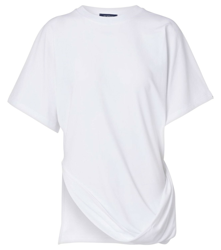 Photo: Sportmax Keras asymmetric cotton-blend T-shirt