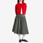 DUNST Women's Essential Crewneck Knit Cardigan in Red
