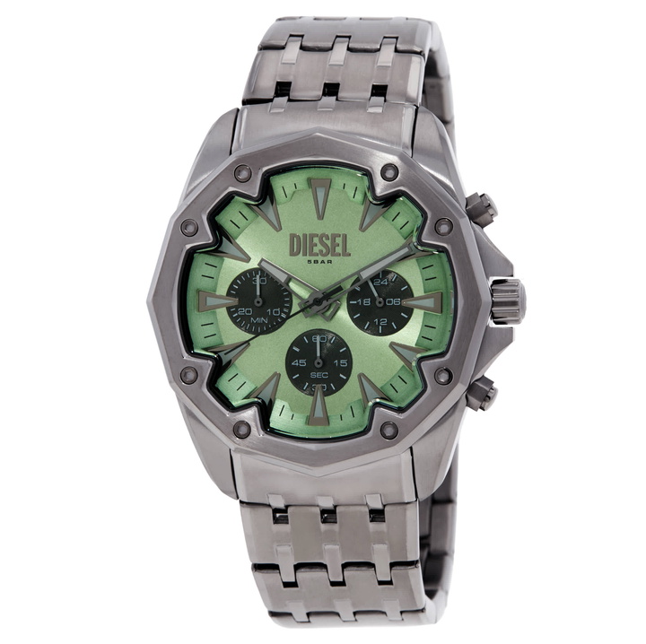 Photo: Diesel Stinger Chronograph Quartz Green Dial Mens Watch DZ4711