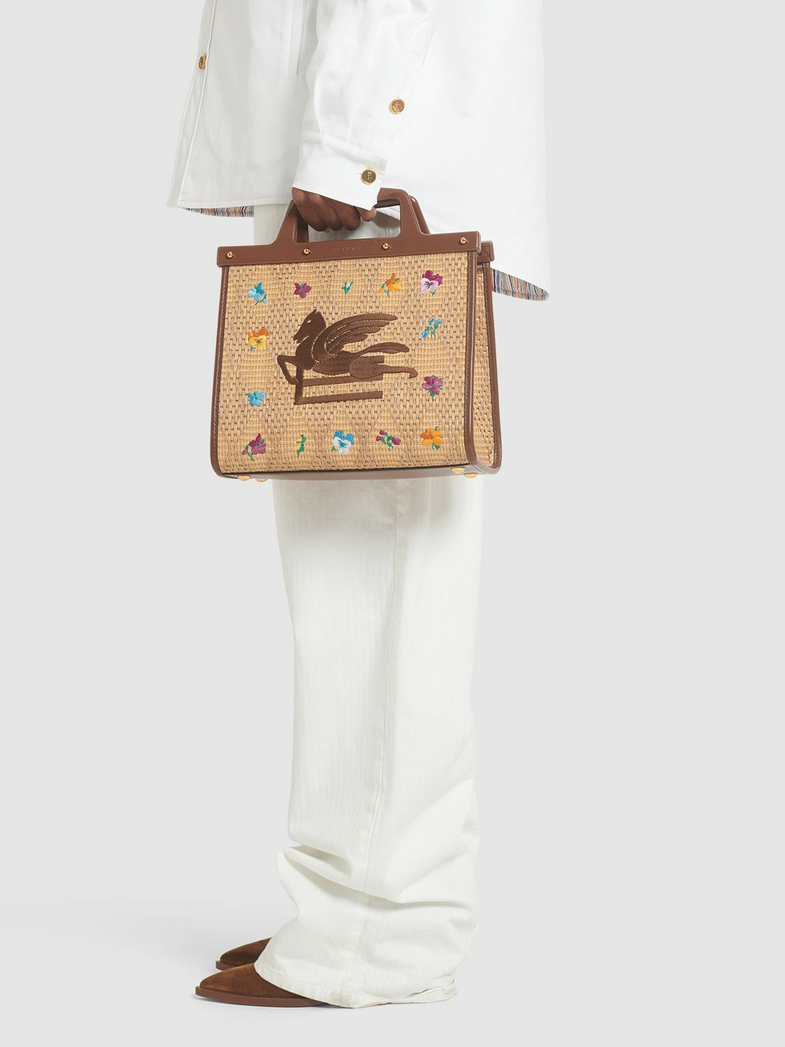 エトロ☆MEDIUM LOVE TROTTER トートバッグ ETRO Medium Love Trotter Denim Tote Bag | Blue | FARFETCH