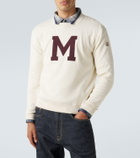 Moncler Embroidered cotton-blend sweater