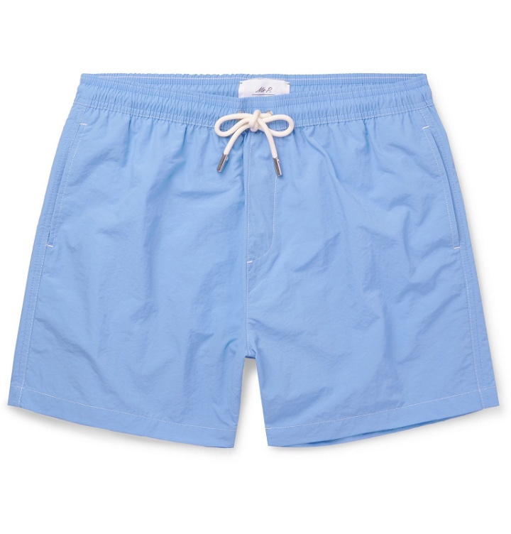 Photo: Mr P. - Mid-Length Swim Shorts - Blue