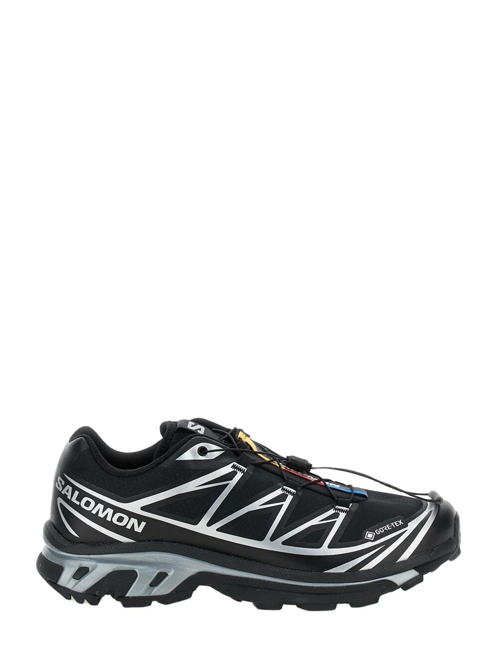 Salomon xt-6 S/lab Black Sneakers With Drawstring In Mesh And Tech Fabric
