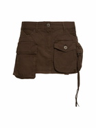 THE ATTICO Canvas Cargo Mini Skirt