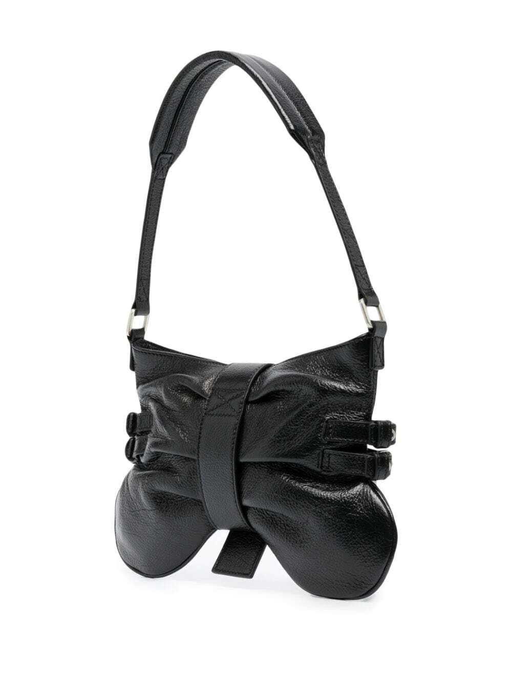 BLUMARINE - Butterfly Large Leather Shoulder Bag