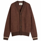 A Kind of Guise Men's Khuder Knit Cardigan in Burgundy Moose Boucle