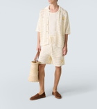 Commas Crochet floral-appliqué open-knit shirt