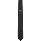 Prada Black Gabardine Tie