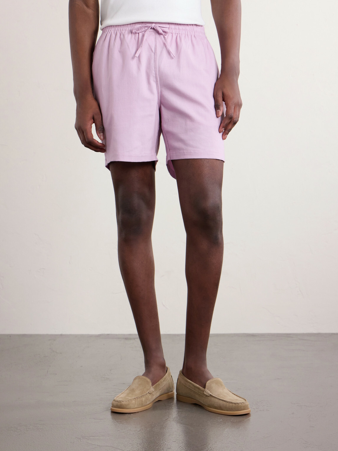 Kardo - Olbia Straight-Leg Cotton Drawstring Shorts - Pink
