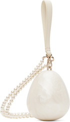 Simone Rocha Off-White Micro Pearl Egg Pouch