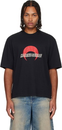 Marine Serre Black MS Sports Jersey T-shirt