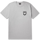 Stüssy - Cobra Printed Cotton-Blend Jersey T-Shirt - Gray